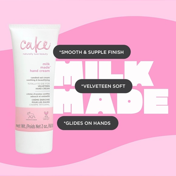 Cake Naturally Luxe Beauty Milk Made Velveteen Hand Cream NWOB - Picture 5 of 9